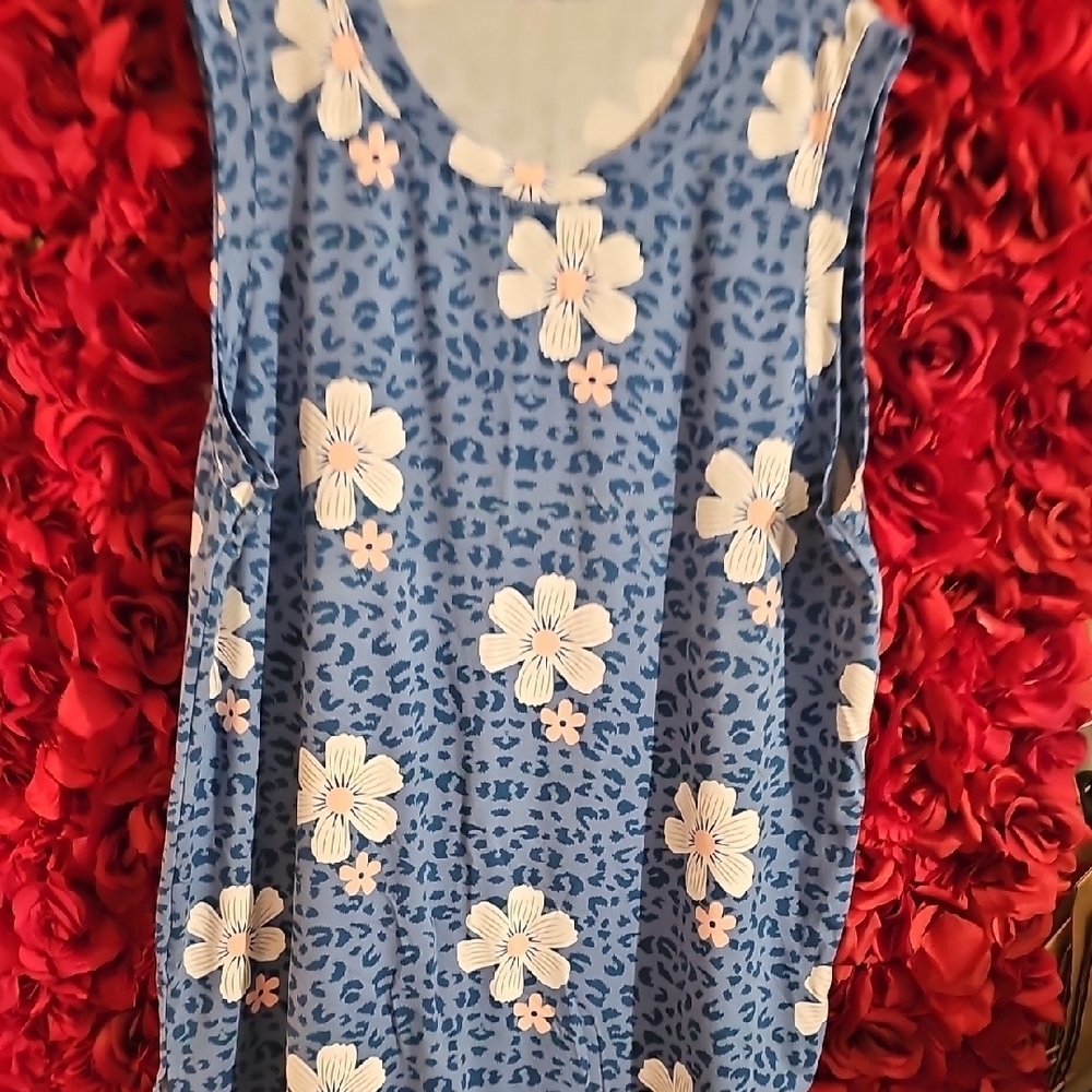 Floral Blue Women's Top